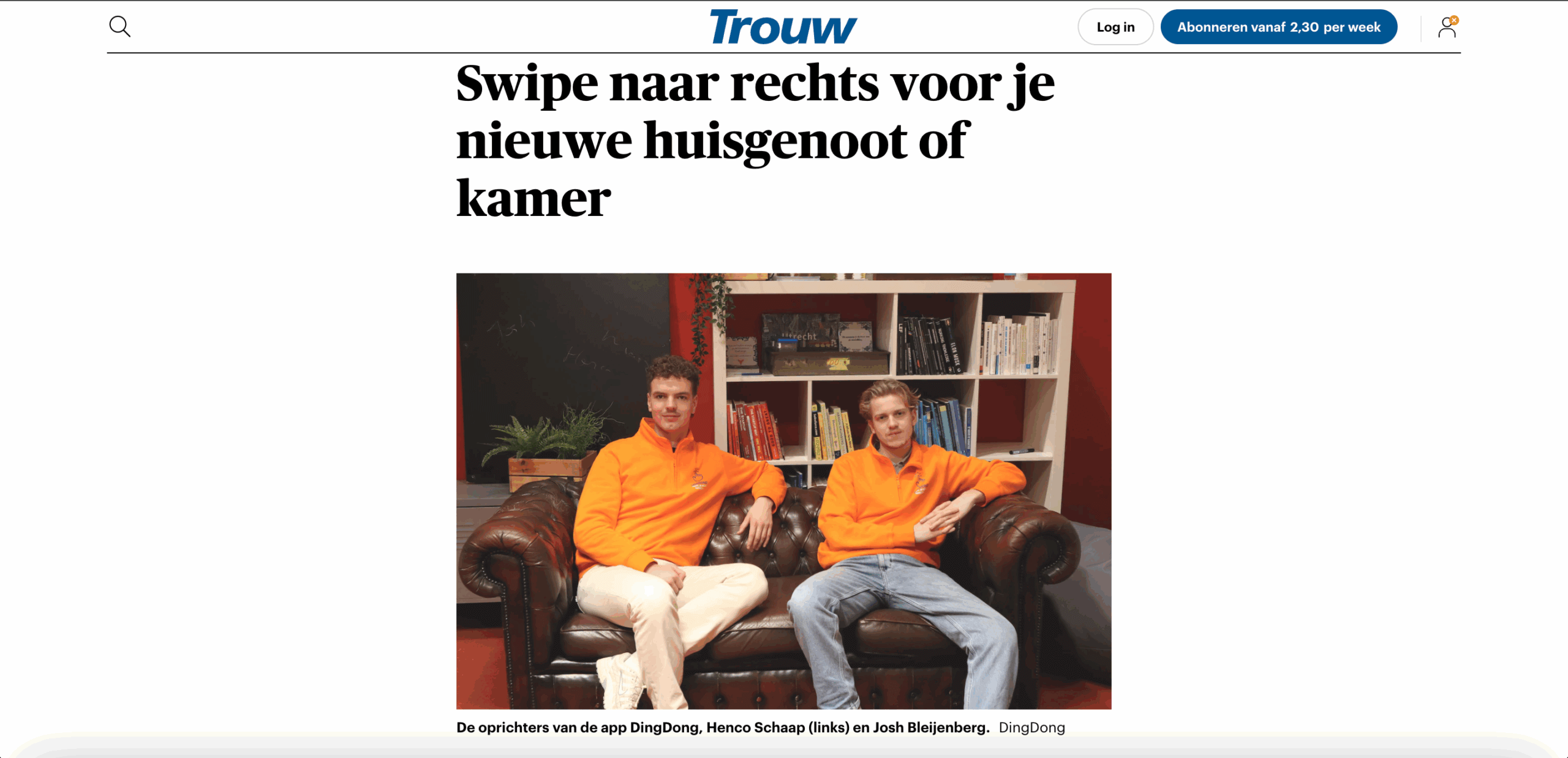 Tinder voor het vinden van je huisgenoot