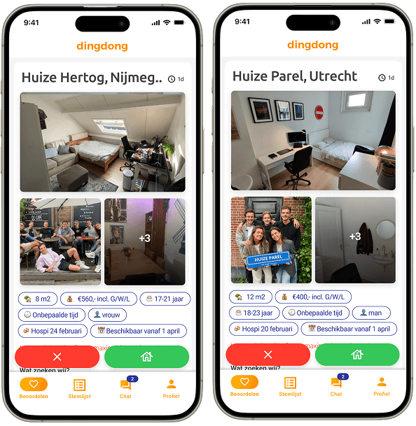Kamer online vinden - Mobile