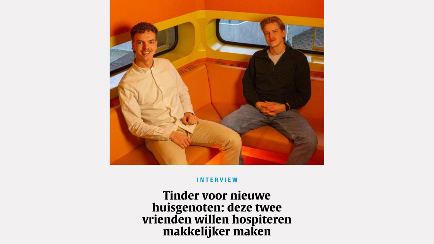 Tinder voor het vinden van je huisgenoot